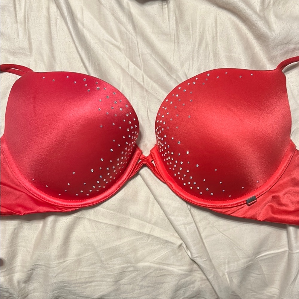 Victoria's Secret Red Satin Underwire Bra